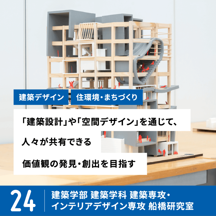 建築学部 建築学科 建築専攻・
インテリアデザイン専攻 船橋研究室